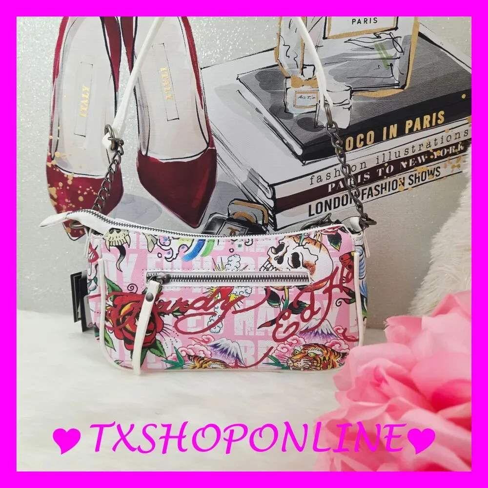 💗💀Ed Hardy Crystal Embellished Crossbody Purse💀💗